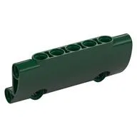 Technic Panel Curved 7 x 3 with 2 Pin Holes through Panel Surface / Dark Green