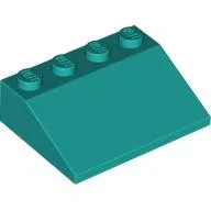 Brick Sloped 33° 3 x 4 / Dark Turquoise