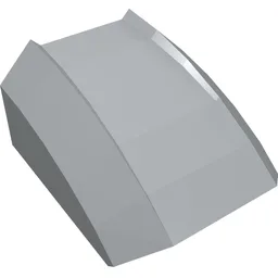 Brick Curved 2 x 2 with Lip, No Studs / Light Bluish Gray