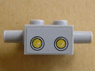 Lego Brick, Modified 2 x 2 with Pins and Axle Hole and Headlights Pattern (Sticker) - Set 3831