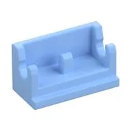 Hinge Brick 1 x 2 Base / Bright Light Blue