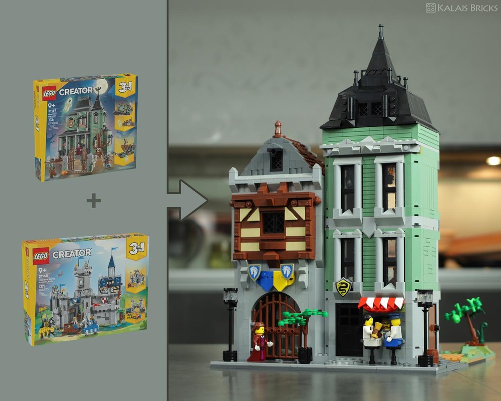 Lego Tenement building made of Creator 31167 and 31168 sets