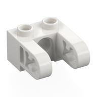 Lego Technic Brick 1 x 2 with Hole and Dual Beam Extensions / White