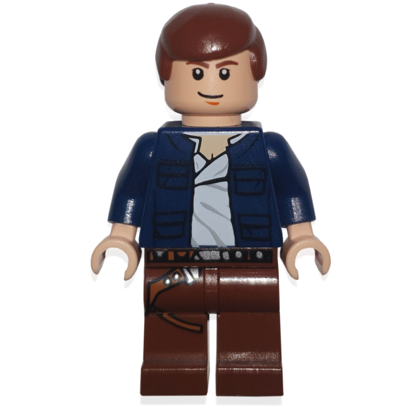 Lego Han Solo, Dark Blue Jacket, Reddish Brown Legs