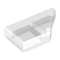 Tile 1 x 2 with Stud Notch Right / Trans-Clear