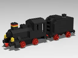 Freight Train Locomotive and Tender Motorized