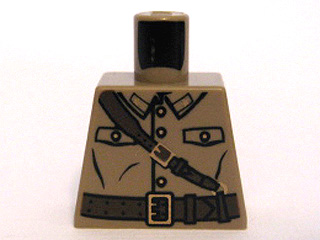 Lego Torso Uniform with Buttons, Pockets, Belt, and Shoulder Strap Pattern