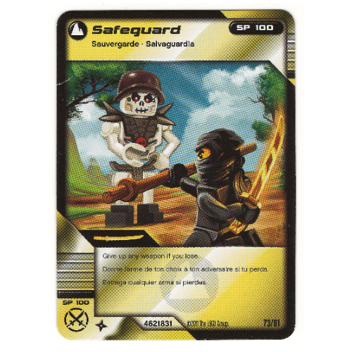 Lego Trading Card, Ninjago Deck #1: 73 - Safeguard - North American Version / [No Color/Any Color]