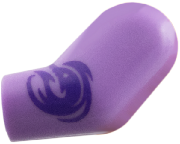 Lego Arm, Left with Dark Purple Arlong Tattoo / Medium Lavender