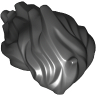 Lego Hair Wavy and Windblown to One Side / Black