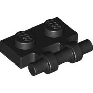 Plate Special 1 x 2 Side Handle [Free Ends] / Black