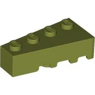 Brick Wedged, Angled 4 x 2 Left / Olive Green
