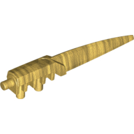 Lego Large Figure Weapon Blade, Long Flexible / Pearl Gold