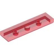 Tile 1 x 4 with Groove / Trans-Red