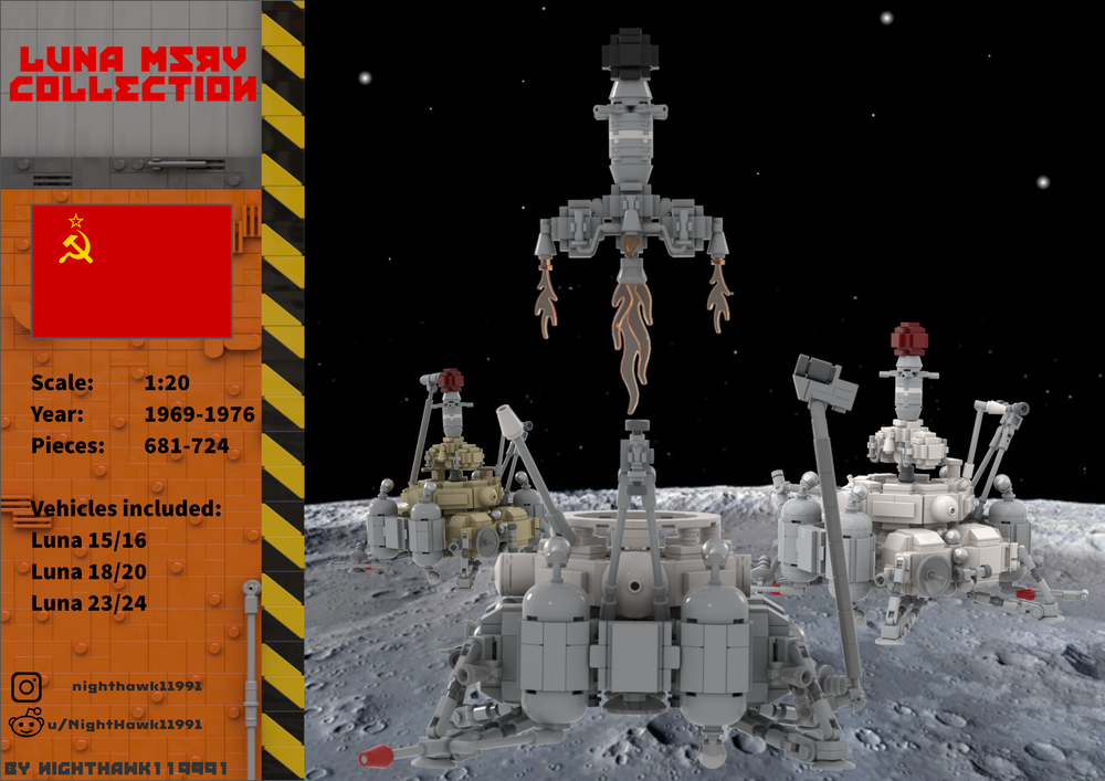 Lego Luna MSRV Collection 1:20 (Soviet Moon Sample Mission)