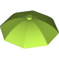Lego Equipment Umbrella Top with No Bottom Flaps, 6 x 6 with Top Stud / Lime