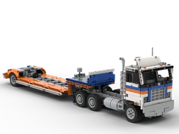 Cabover Semi-Truck & Lowboy Trailer (42128 B-Model)