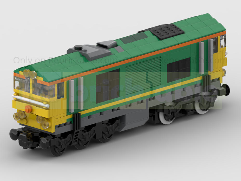 Lego BR Class 66 Diesel Locomotive Train In Freightliner Yellow & Green Livery
