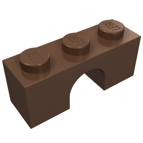 Lego Brick Arch 1 x 3 / Brown