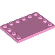 Plate Special 4 x 6, Studs on 3 Edges / Bright Pink
