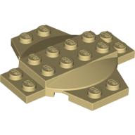 Lego Plate Special 6 x 6 x 2/3 Cross with Dome / Tan