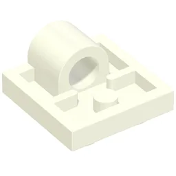Plate Special 2 x 2 with 1 Pin Hole [Split Underside Ribs] / White