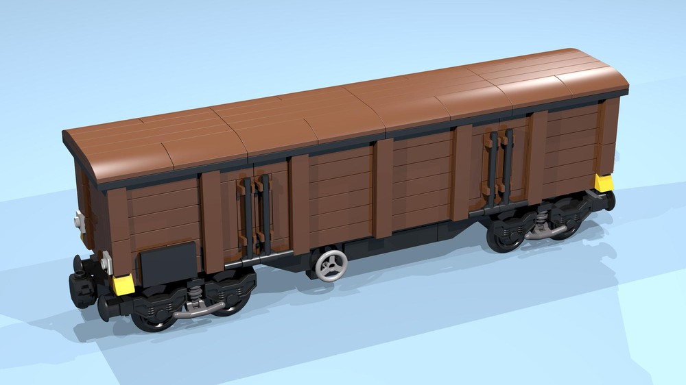 Lego 8-Wheel Box Wagon (SNOT, brown)