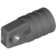 Hinge Cylinder 1 x 2 Locking with 1 Finger and Axle Hole On Ends [No Side Slots] / Dark Bluish Gray