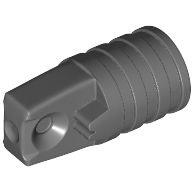 Lego Hinge Cylinder 1 x 2 Locking with 1 Finger and Axle Hole On Ends [No Side Slots] / Dark Bluish Gray