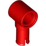 Lego Technic Pin Connector Hub with 1 Pin with Friction Ridges Lengthwise [Centered Friction Ridge] / Red