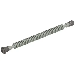 Flexible Ribbed Hose 8mm Ends 12L with Tabbed Dark Bluish Gray Ends / Light Gray
