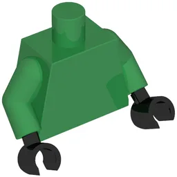 Torso, Green Arms, Black Hands [Plain] / Green