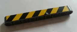 Technic, Liftarm Thick 1 x 9 with Black and Yellow Danger Stripes Pattern Model Left (Sticker) - Set 8285