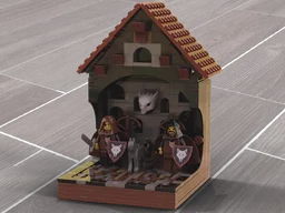 Wolf Pack Display with wolf head