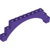 Lego Brick Arch 1 x 12 x 3 Raised Arch with 5 Cross Supports / Dark Purple