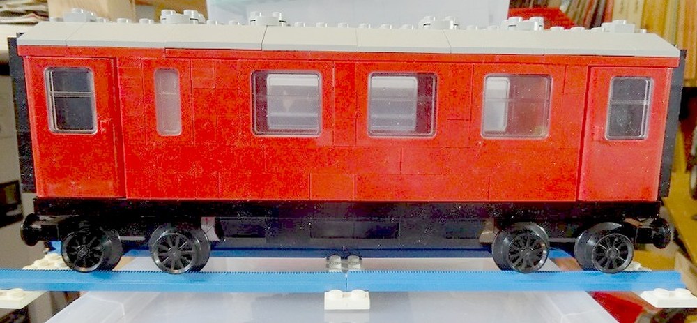 Lego Passenger car 4x red with toilet