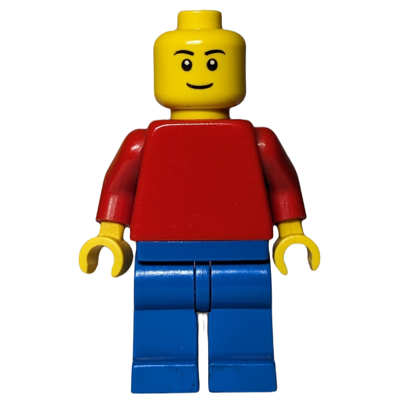Lego Red Torso, Blue Legs, Smile