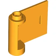 Door 1 x 3 x 2 Right - Open Between Top and Bottom Hinge / Bright Light Orange