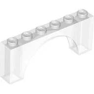 Brick Arch 1 x 6 x 2 - Thin Top without Reinforced Underside [New Version] / Trans-Clear