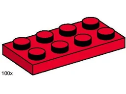2 x 4 Red Plates