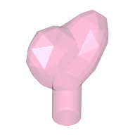 Lego Rock - Heart Jewel with Shaft / Trans-Dark Pink