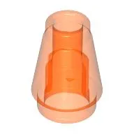 Cone 1 x 1 [Top Groove] / Trans-Neon Orange