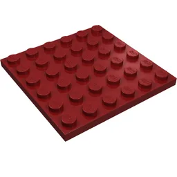 Plate 6 x 6 / Dark Red