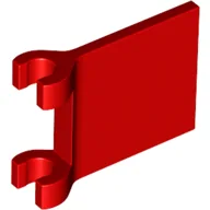 Flag 2 x 2 Square, Flared Clip Edge [Thick Clips] / Red