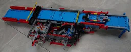 Lock and boat with moving doors and varying water level