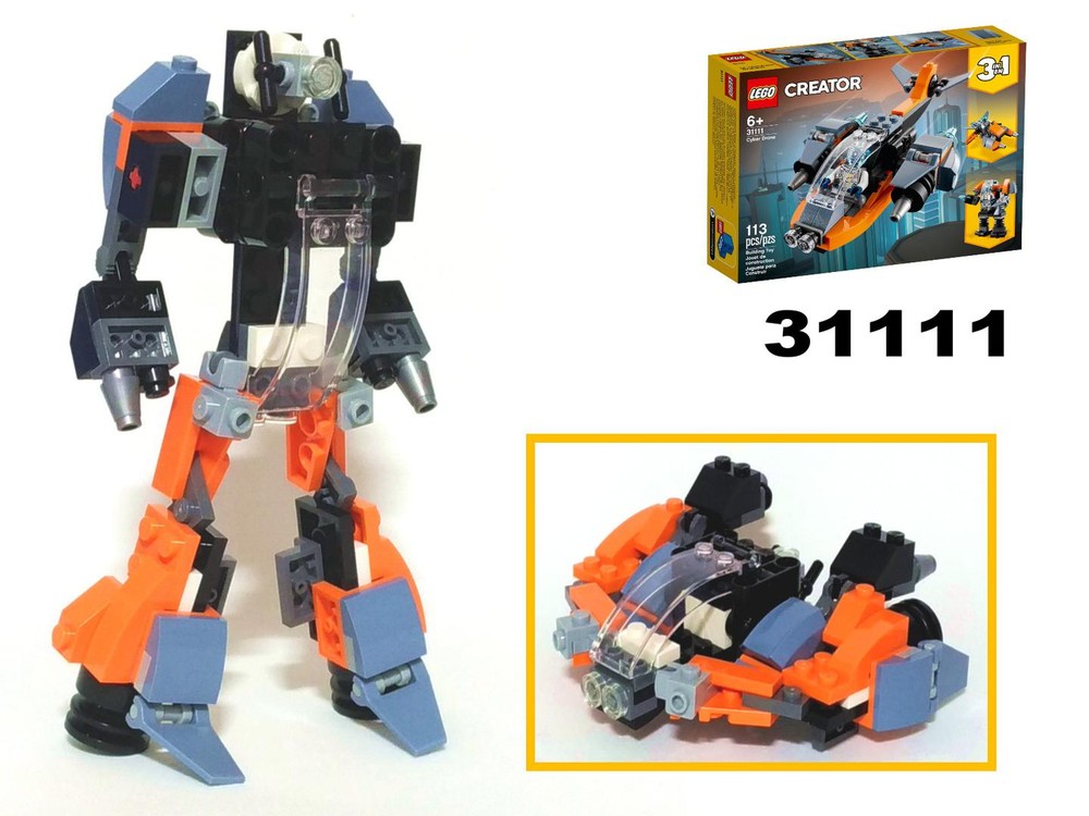 Lego Transformer Dronebot from LEGO Creator set 31111: Cyber Drone