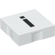 Duplo Tile 2 x 2 with Lowercase 'i' Print