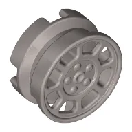 Wheel 11 x 6 with 8 Spokes / Flat Silver