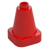 Duplo Cone 2 x 2 Square Base / Red
