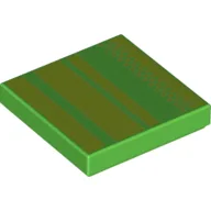 Tile 2 x 2 with Lime and Dark Green Squares (Pixelated Warp Pipe) Print / Bright Green